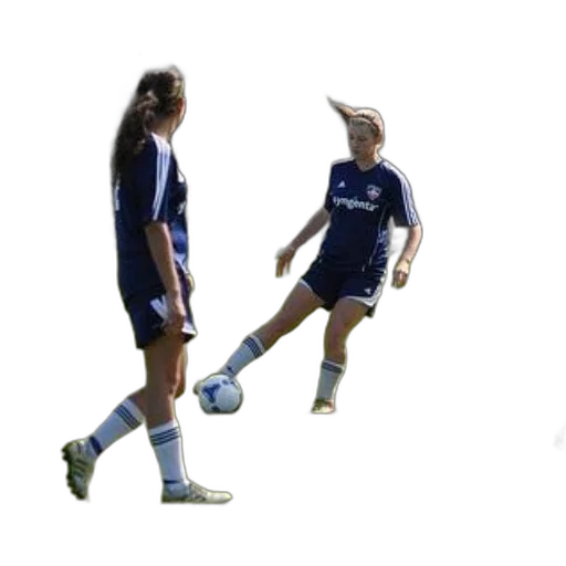 two, female, soccer, players transparent PNG cut-out