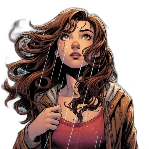 comic book art, concept art, emotive, picture transparent PNG cut-out