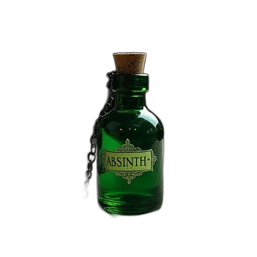 bottle, 3d render, photorealistic, small transparent PNG cut-out