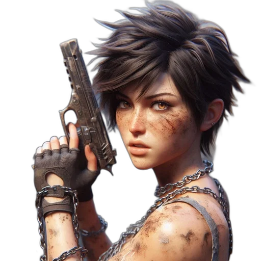 weapon, concept art, cyberpunk, photorealistic transparent PNG cut-out