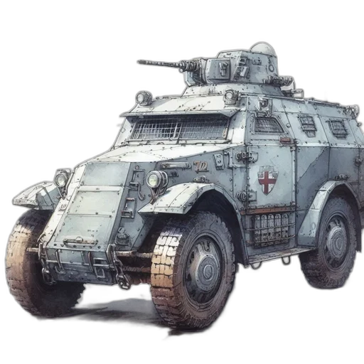 weapon, car, concept art, 3d render transparent PNG cut-out