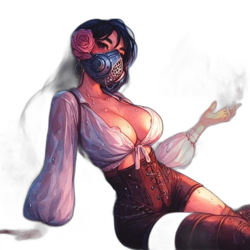 mask, dress, face, concept art transparent PNG cut-out
