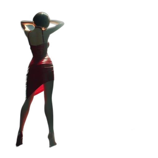 dress, staff, 3d render, concept art transparent PNG cut-out