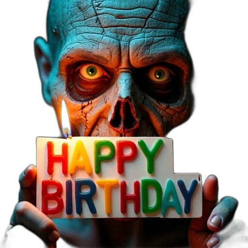 mask, 3d render, close-up, zombie transparent PNG cut-out
