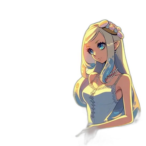 dress, staff, crown, weapon transparent PNG cut-out