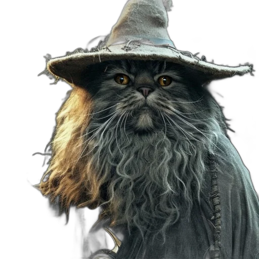 hat, animal, staff, creature transparent PNG cut-out