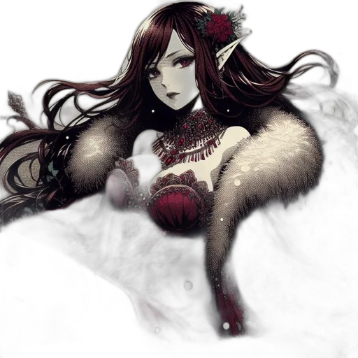dress, creature, crown, mask transparent PNG cut-out