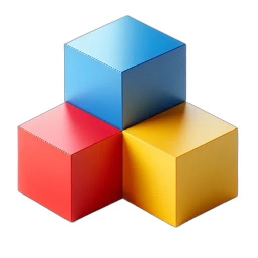crown, 3d render, pixel art, colorful transparent PNG cut-out