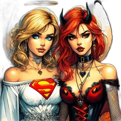 comic book art, fantasy art, concept art, cartoon transparent PNG cut-out