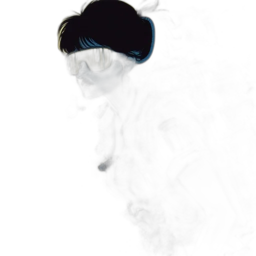 face, hair, mask, creature transparent PNG cut-out