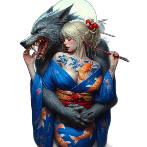 dragon, creature, dress, fantasy art transparent PNG cut-out