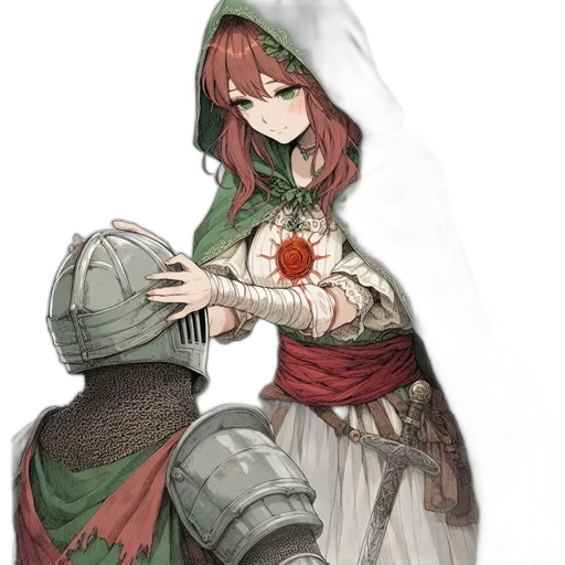 weapon, sword, dress, staff transparent PNG cut-out