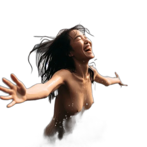 hair, creature, photorealistic, concept art transparent PNG cut-out
