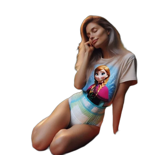 dress, creature, pixel art, vaporwave transparent PNG cut-out