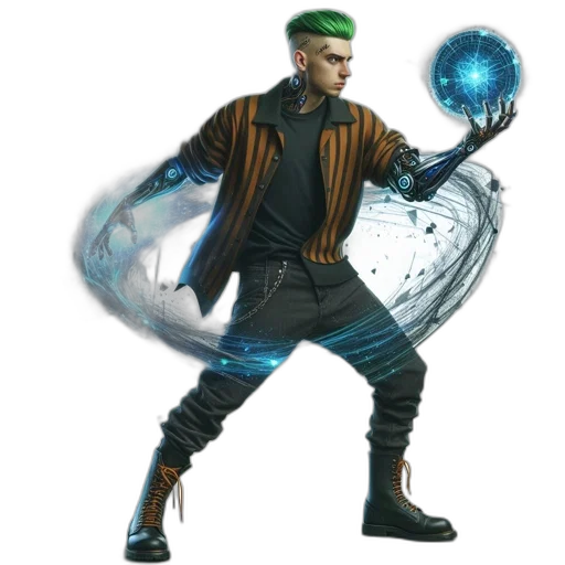 staff, jacket, creature, weapon transparent PNG cut-out