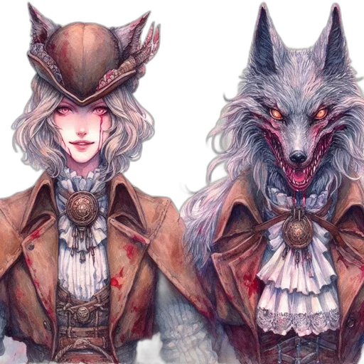 mask, fantasy art, concept art, watercolor transparent PNG cut-out