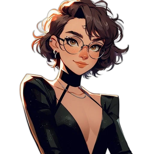 dress, jacket, staff, hair transparent PNG cut-out