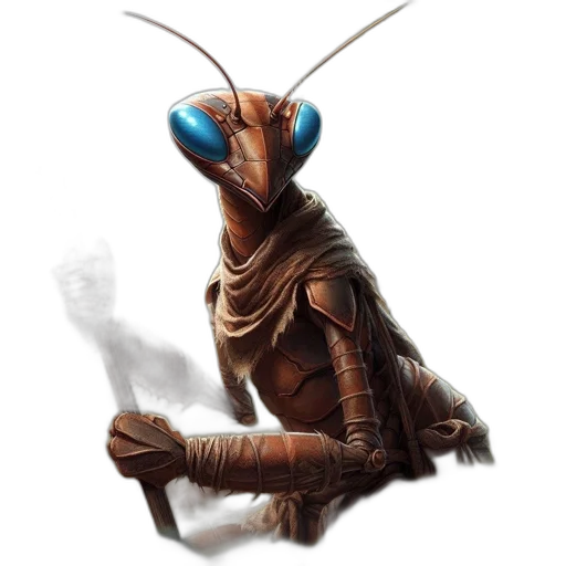 robot, creature, staff, mask transparent PNG cut-out