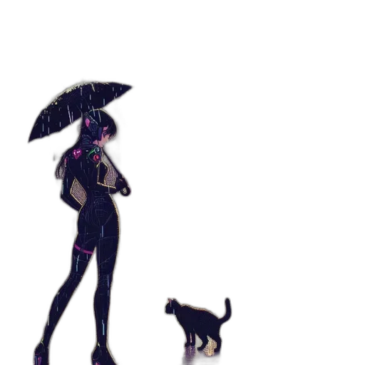 umbrella, animal, robot, staff transparent PNG cut-out