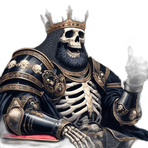 crown, sword, face, robot transparent PNG cut-out