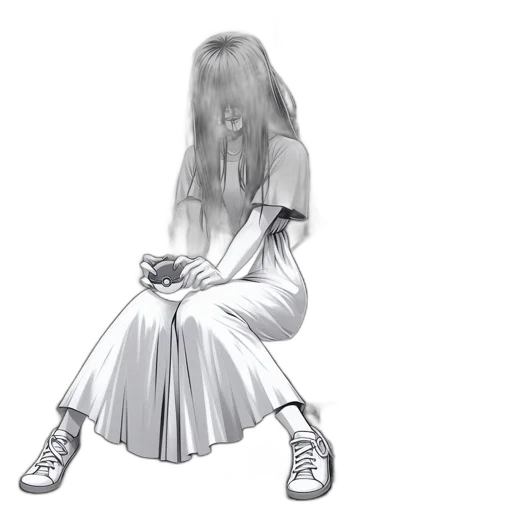 dress, hair, shoes, creature transparent PNG cut-out