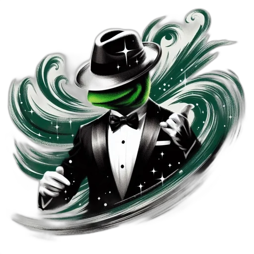 hat, staff, cartoon, fantasy art transparent PNG cut-out