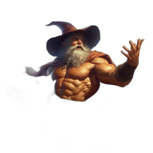 hat, staff, creature, dragon transparent PNG cut-out