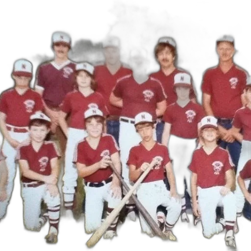 group, young, baseball, players transparent PNG cut-out