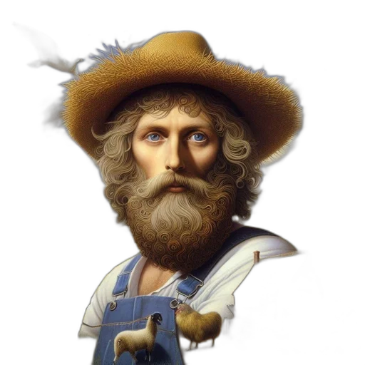 hat, staff, face, sword transparent PNG cut-out