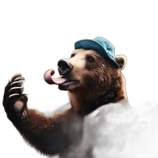 animal, hat, creature, staff transparent PNG cut-out