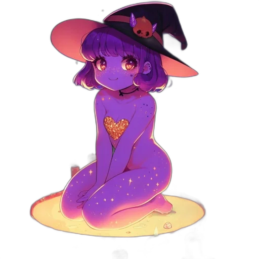 hat, creature, dress, staff transparent PNG cut-out