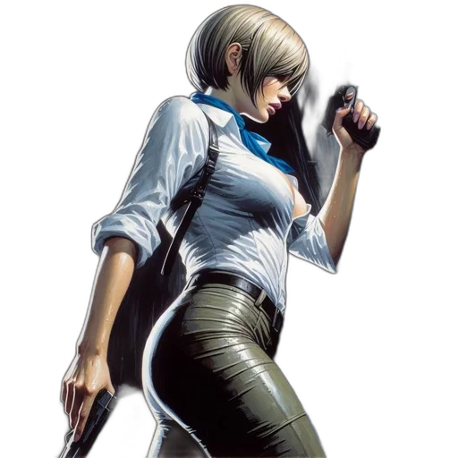 weapon, jacket, staff, concept art transparent PNG cut-out