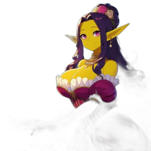 dress, mask, staff, dragon transparent PNG cut-out
