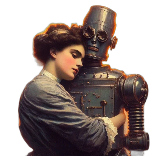 robot, face, concept art, cyberpunk transparent PNG cut-out