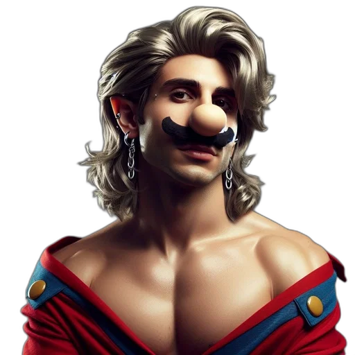 face, mask, comic book art, fantasy art transparent PNG cut-out