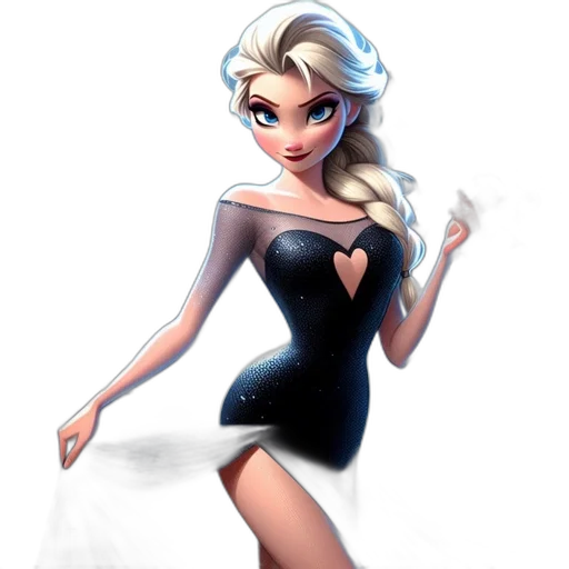 dress, cartoon, concept art, fantasy art transparent PNG cut-out