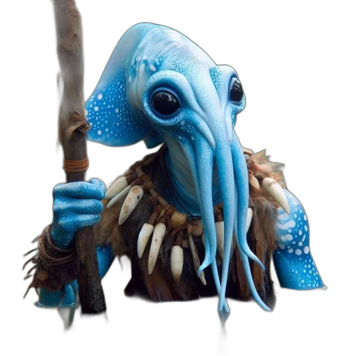 creature, mask, staff, animal transparent PNG cut-out