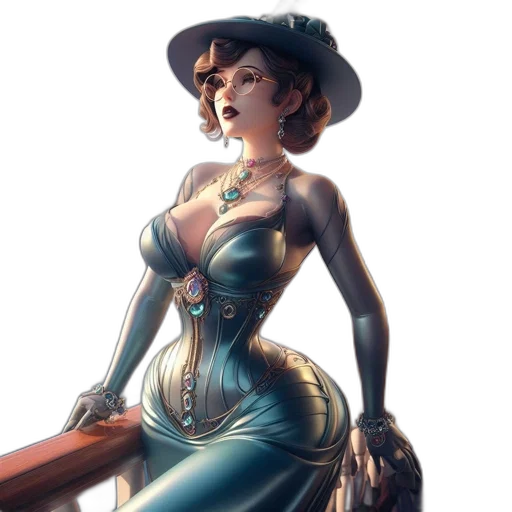 dress, jewelry, staff, crown transparent PNG cut-out