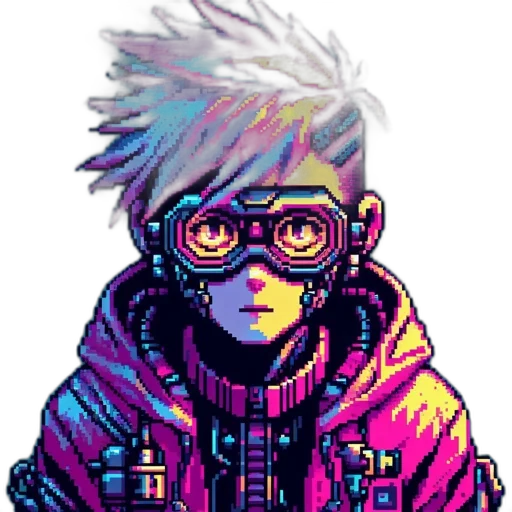 jacket, face, robot, creature transparent PNG cut-out