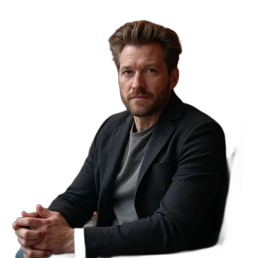 jacket, staff, hair, face transparent PNG cut-out