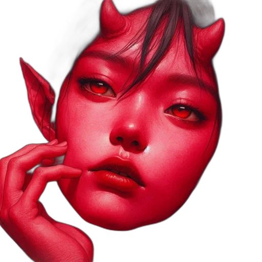mask, face, dragon, photorealistic transparent PNG cut-out
