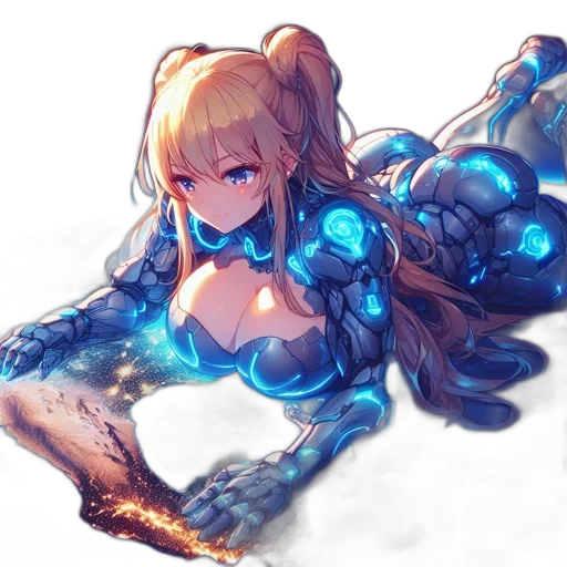 robot, dress, weapon, dragon transparent PNG cut-out