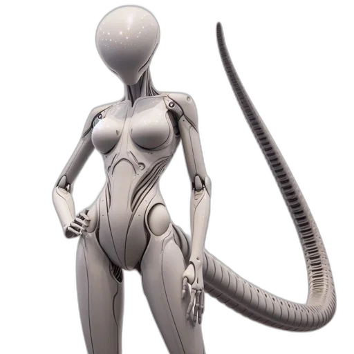 robot, creature, staff, weapon transparent PNG cut-out