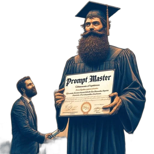 bearded, man, graduation, ensemble transparent PNG cut-out