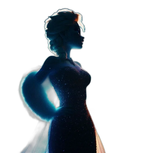 dress, crown, concept art, 3d render transparent PNG cut-out