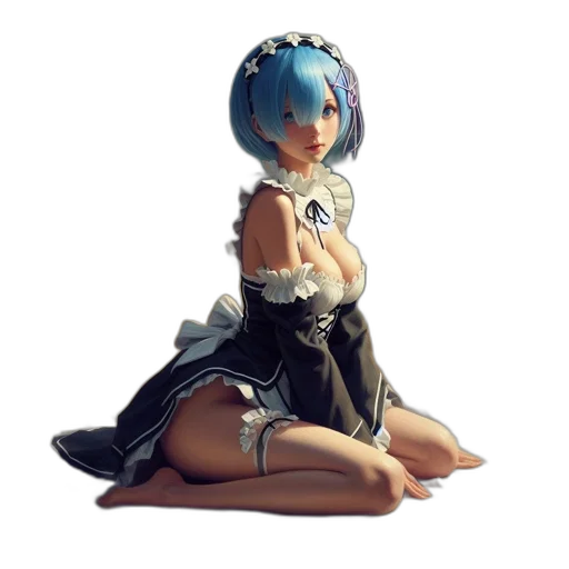 dress, robot, staff, weapon transparent PNG cut-out