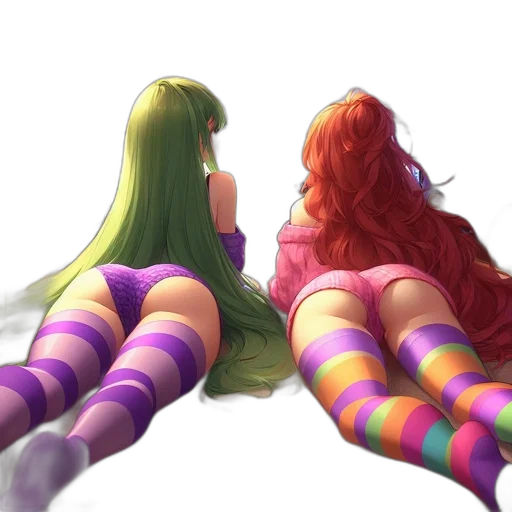 hair, dress, shoes, concept art transparent PNG cut-out