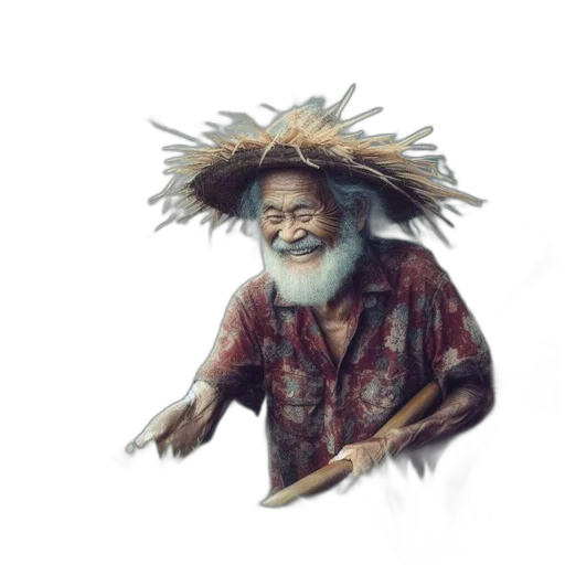 hat, staff, face, mask transparent PNG cut-out