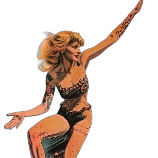 dress, comic book art, concept art, cartoon transparent PNG cut-out
