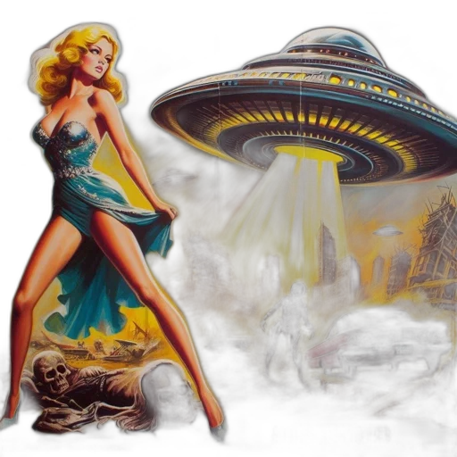 concept art, fantasy art, comic book art, outer space transparent PNG cut-out